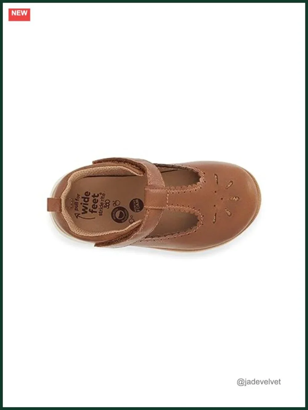 Toddler Little Kid Mary Jane Flats Hook Loop Closure Memory Foam